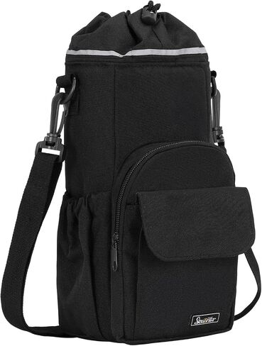 Water Bottle Holder with Strap Insulated Water Bottle Carrier Bag 32/40oz Water Bottle Bag with Phone Pocket for Walking Hiking Camping in Saudi Arabia