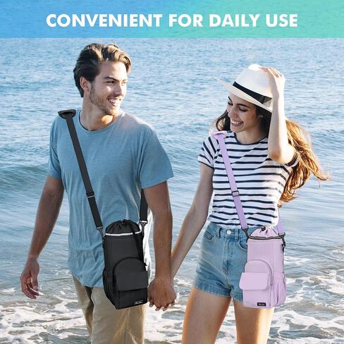 Water Bottle Holder with Strap Insulated Water Bottle Carrier Bag 32/40oz Water Bottle Bag with Phone Pocket for Walking Hiking Camping in Saudi Arabia