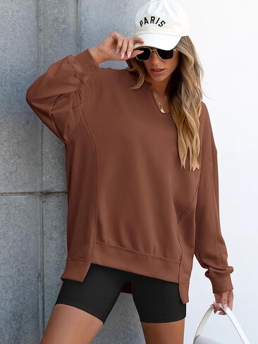 ANRABESS المرأة البلوز المتضخم الخامس الرقبة طويلة الأكمام سترة خفيفة الوزن البلوز 2024 الخريف بلايز عادية ملابس فتاة في سن المراهقة in Kuwait