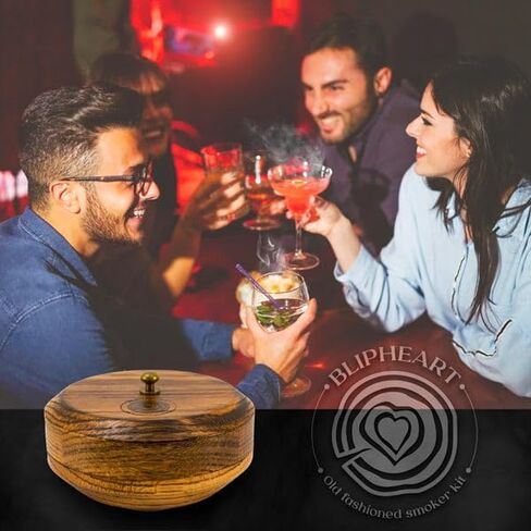 طقم مدخن الكوكتيل مع الشعلة، 6 رقائق خشب نكهات، طقم مدخن بوربون، طقم مدخن قديم الطراز، طقم مدخن ويسكي، هدايا للرجال، طقم قديم الطراز، هدية بوربون للرجال. (لا البيوتان) in Kuwait