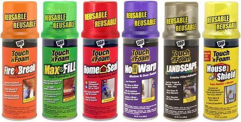 12 عبوة تحتوي على 12 أونصة Dap 44000 Touch 'N Foam No Warp Window and Door Sealant in Saudi Arabia
