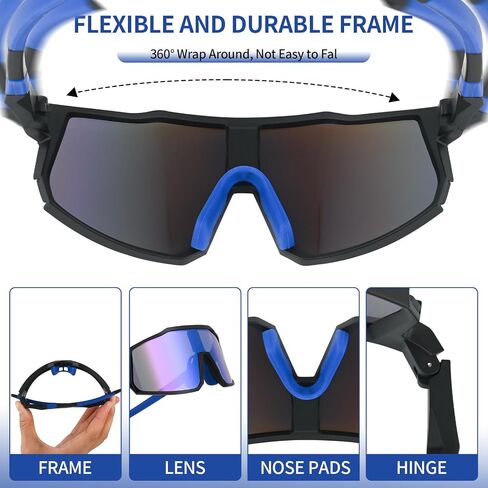 Youth Sunglasses Polarized Baseball Sunglasses for 8-14 Boys Girls Kids UV400 Sports Softball Cycling Glasses in Saudi Arabia