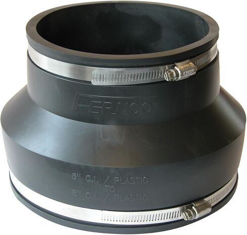 Fernco 1056-86 Flexible Pipe Coupling 8" CI/Plastic/Steel to 6" CI/Plastic/Steel in Saudi Arabia