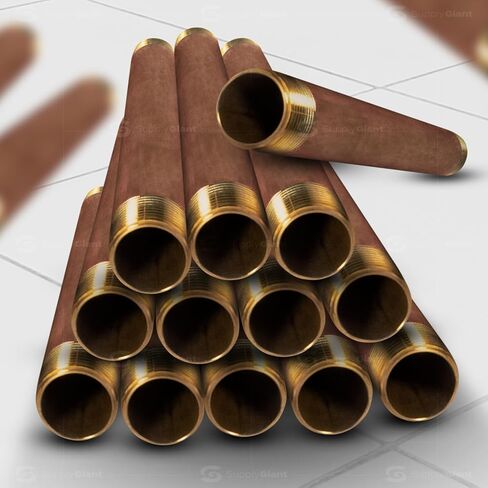 NPBR1245 4-1/2 "تركيبة أنابيب الحلمة النحاسية الطويلة بقطر اسمي 1/2" ونهايات NPT in Saudi Arabia
