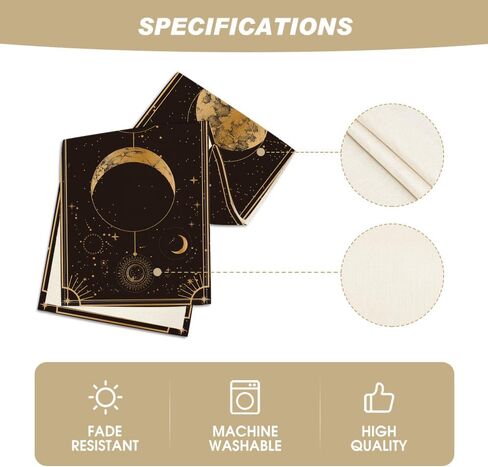 Artoid Mode Astrology Moon Magic Art Table Runner, Seasonal Mystical Gothic Kitchen Dining Table Decoration for Home Party Decor 13x72 Inch in Saudi Arabia