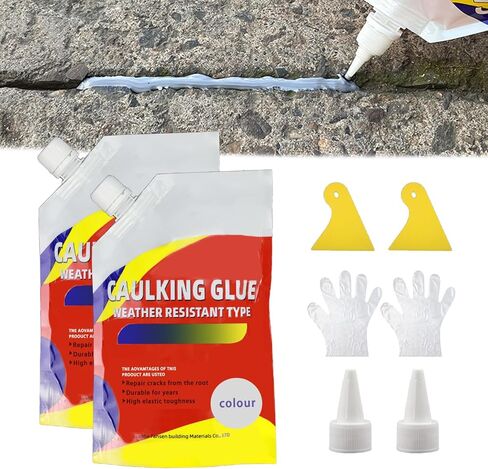 قطعتان من مادة مانعة للتسرب لإصلاح الشقوق الخرسانية مقاومة للماء مع قفازات، وكاشطات لاصقة وفوهة السد، وغراء السد نوع مقاوم للطقس، ومانع تسرب الخرسانة، ولاصق عازل سريع الجفاف in Kuwait