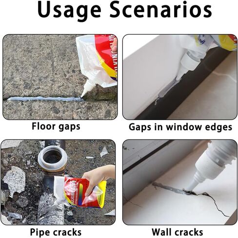 قطعتان من مادة مانعة للتسرب لإصلاح الشقوق الخرسانية مقاومة للماء مع قفازات، وكاشطات لاصقة وفوهة السد، وغراء السد نوع مقاوم للطقس، ومانع تسرب الخرسانة، ولاصق عازل سريع الجفاف in Kuwait