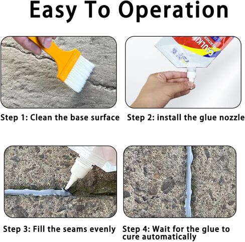 قطعتان من مادة مانعة للتسرب لإصلاح الشقوق الخرسانية مقاومة للماء مع قفازات، وكاشطات لاصقة وفوهة السد، وغراء السد نوع مقاوم للطقس، ومانع تسرب الخرسانة، ولاصق عازل سريع الجفاف in Kuwait