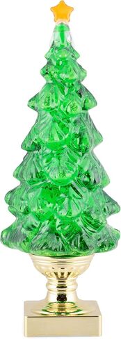 RAZ Imports 2022 Holiday Water Lanterns 13.75" Green Lighted Swirling Glitter Tree in Saudi Arabia