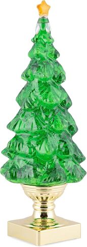 RAZ Imports 2022 Holiday Water Lanterns 13.75" Green Lighted Swirling Glitter Tree in Saudi Arabia