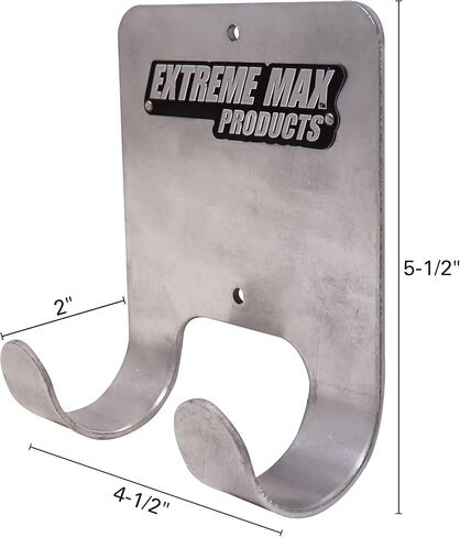 Extreme Max 5001.6074 Aluminum Whisk/Angle Broom Hanger Holder for Enclosed Trailer Shop Garage Storage,Silver in Saudi Arabia
