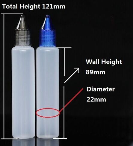 10 Pieces 30ml Unicorn Dropper Bottles Liquid Ink Bottles with Multicolor Crystal Caps in Saudi Arabia