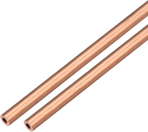 uxcell 2Pcs Copper Round Tube Pipe 10mm Outside Diameter X 8mm Inside Diameter 500mm Long in Saudi Arabia