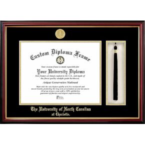 Campus Images NC993PMHGT University of North Carolina, Charlotte Tassel Box and Diploma Frame, 11" x 14"