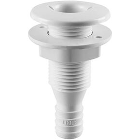 Plastic Thru-Hull Fitting for1 Hose (White)