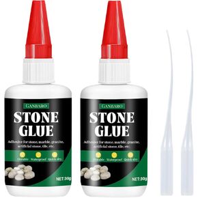 غراء الحجر، 30 جم*2 غراء لاصق رخامي للربط بين الأحجار والمواد الأخرى، 2.1 أونصة سائلة شفافة لترميم وإنتاج الحجر والرخام والحجر الاصطناعي بشكل فوري in Kuwait