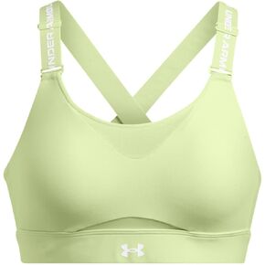 Under Armour Womens Infinity High Impact Sports Bra, (384) Retro Green / / White, Large A-C