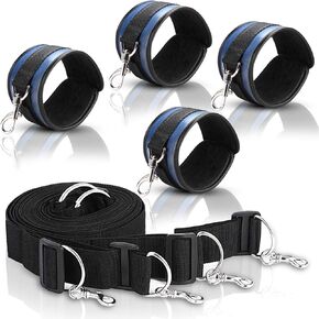 Black Wrist Cuffs Ankle Cuffs Leather Elegant Design