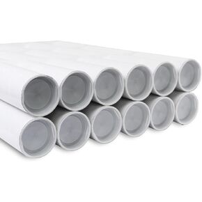 MagicWater Supply Mailing Tube 2 in x 9 in White - 12 Pack - for Shipping and Storage of Posters, Arts, Crafts, and Documents