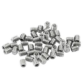 25 Pcs 4#-40 * 1/4 Hexagon Socket Set Screws, 304 Stainless Steel Cup Point Grub Screws Internal Hex Drive Headless Set Screws for Door Handle, Bathroom, Garage