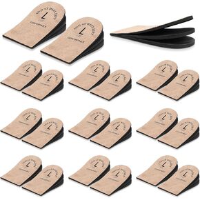 Panitay 10 Pair Adjustable Orthopedic Heel Lift Height Increase Insole Orthopedic Shoe Lifts Men Women Heel Lifts for Achilles Tendonitis Heel Cushions for Heel Relief, Length Discrepancies (Large)