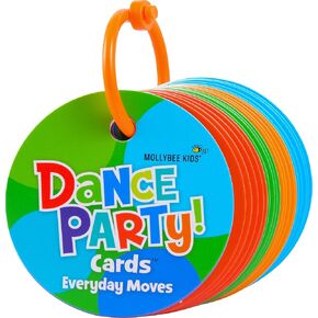 MOLLYBEE KIDS Preschool Dance Party Cards Everyday Moves, Gifts for Ages 3+, Toddler Easter Basket Stuffer