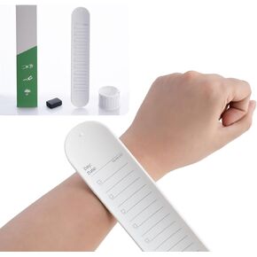 L Young Portable Wearable Silicone Memo Reusable Wristband to Do List Slap Bracelet for Outdoor, Healthcare and Learning Records (A)