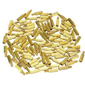 uxcell 100pcs M2 8+4mm Female Male Thread Brass Round Standoff Spacer Screw PCB Pillar