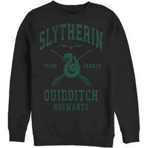 Warner Brothers Harry Potter and The Deathly Hallows Slytherin Quidditch Seeker Mens Pullover Crew Fleece in Kuwait