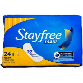 Stayfree Reg Maxi Pad 24c Size 24ct Stayfree Regular Maxi Pad 24ct