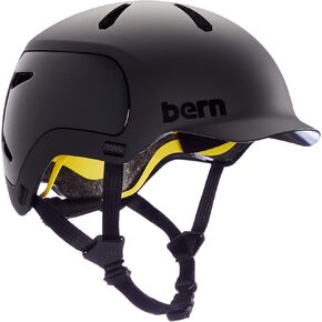 Bern Watts 2.0 Adult Bicycle Helmet, Brim Style, Multisport Certified, MIPS Rotational Impact Protection, Compass Dial-Adjusted Fit, for Biking, Skating, Boarding