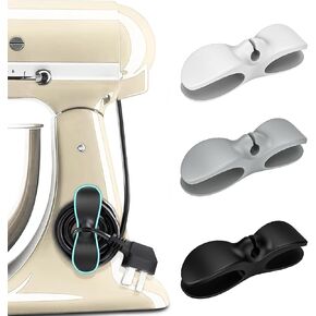 IFLYTEL Cord Organizer for Kitchen Appliances, 6 Pack Black Appliance Cord Organizer, Cord Wrapper, Cord Keeper, Cord Holder for Appliances Stick on Kitchenaid Mixer, Coffee Maker, Pressure Cooker