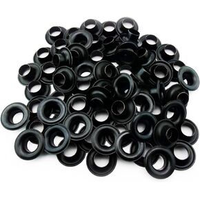 C.S. Osborne Black Grommets & Washers #B1-4 Size 4 (1/2 Hole) 144 Sets