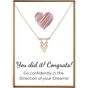 VIY Personal Card Graduation necklace, College graduation gift for daughter granddaughter, Congrats grad gift, Best gifts for a college graduate, New beginnings necklace, New job gift for women