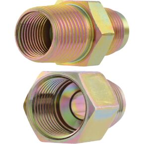 Eastman 5/8 Inch OD Flare with 3/4 Inch MIP and 3/4 Inch FIP Gas Fitting Adapter for Natural Gas and Liquid Propane, Zinc Plated Steel, 65710B