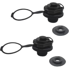 2pcs Inflatable Boat Air Valve 24mm Plastic Air Valve Caps for Inflatables Towable Tube Plug for Inflatable Raft Boat Kayak