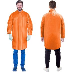 ABC PACK & SUPPLY Disposable Lab Coats for Adults. PE Coated PP Disposable Coats Medical. Adult Lab Coat Disposable