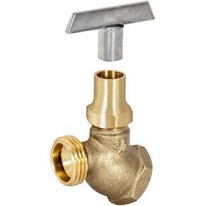 Eastman Female Loose Key Hose Bibb, 3/4 Inch FIP x 3/4 Inch MHT, Brass Plumbing Fitting, 20215