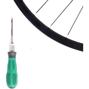 Spoke Nipple Insertion Driver for Spoke Lacing and Wheel building, Spring Loaded Tool with Handle