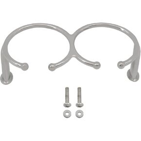 Stainless Steel Double Ring Drink Holder Open Design Cup Holder with Screws for Marine Yacht Truck RV