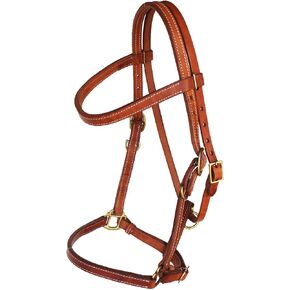 Challenger Horse Harness Leather Heavy-Duty Working Tack Halter Bridle Combo 975H375