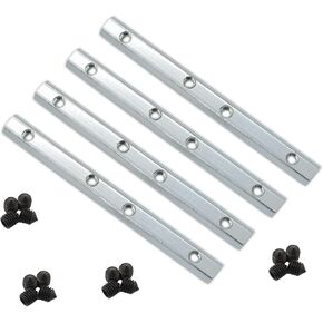 4PCS Aluminum Profile Straight Line Connector, Carbon Steel Zinc Plating Bracket Fastener,Aluminum Extrusion Profile