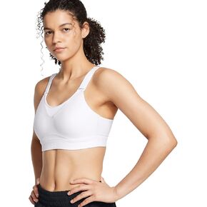 Under Armour Womens Infinity High Impact Sports Bra, (101) White / / White, X-Large D-DD