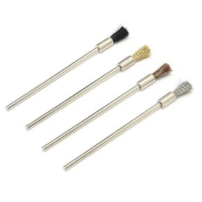 Wire Brush Set, Stainless Steel Wire Brush Preservative Portable Steel Wheel Brush Accessories, Copper Wire Brush Pig Bristle Brush Horse Mane Brush for Micro-Electronic Instruments, Jewelry