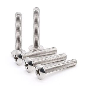 #8-32 x 3/4 Stainless Truss Head Machine Screws, Round Phillps Drive Head Machine Screws, 304 Stainless Steel 18-8, Full Thread, ASME Standard UNC Coarse Thread, 80 pcs