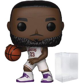 Funko Pop! NBA: Lakers - Lebron James #52 (White Jersey) Vinyl Figure (Bundled with Compatible Box Protector Case), Multicolor, 3.75 inches