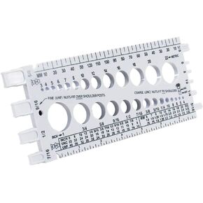 Pit Posse PP2467 Nut & Bolt Thread Pitch Length Gauge Metric and SAE American Measurements
