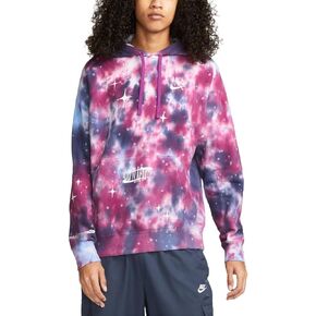 Nike NSW Club Pullover Basketball Space Wave Hoodie Men's Pullover (US, Alpha, Medium, Regular, Regular, Standard, Bold Berry/Pink 500)