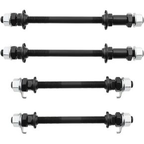4pcs Bike Solid Axles Bicycle Front Rear Wheel Axle Bike Wheel Hub Axle Bike Repair Tool Accessories for Road Bikes Mountain Bikes