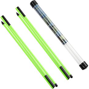 ApexOne Golf Alignment Stick, 2-Pack 48’’ Collapsible Golf Aligned Aid Rods with Clear Storage Tube for Aiming,Putting,Full Swing Trainer,Posture Corrector Golf Training Aid Accessory Kit (Green)
